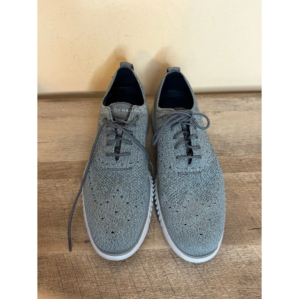 Cole Haan 2.Zerogrand Stitchlite Oxfords grey knit shoes size 11 men’s